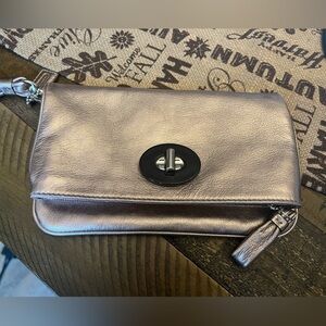 Coach Metallic Leather wristlet